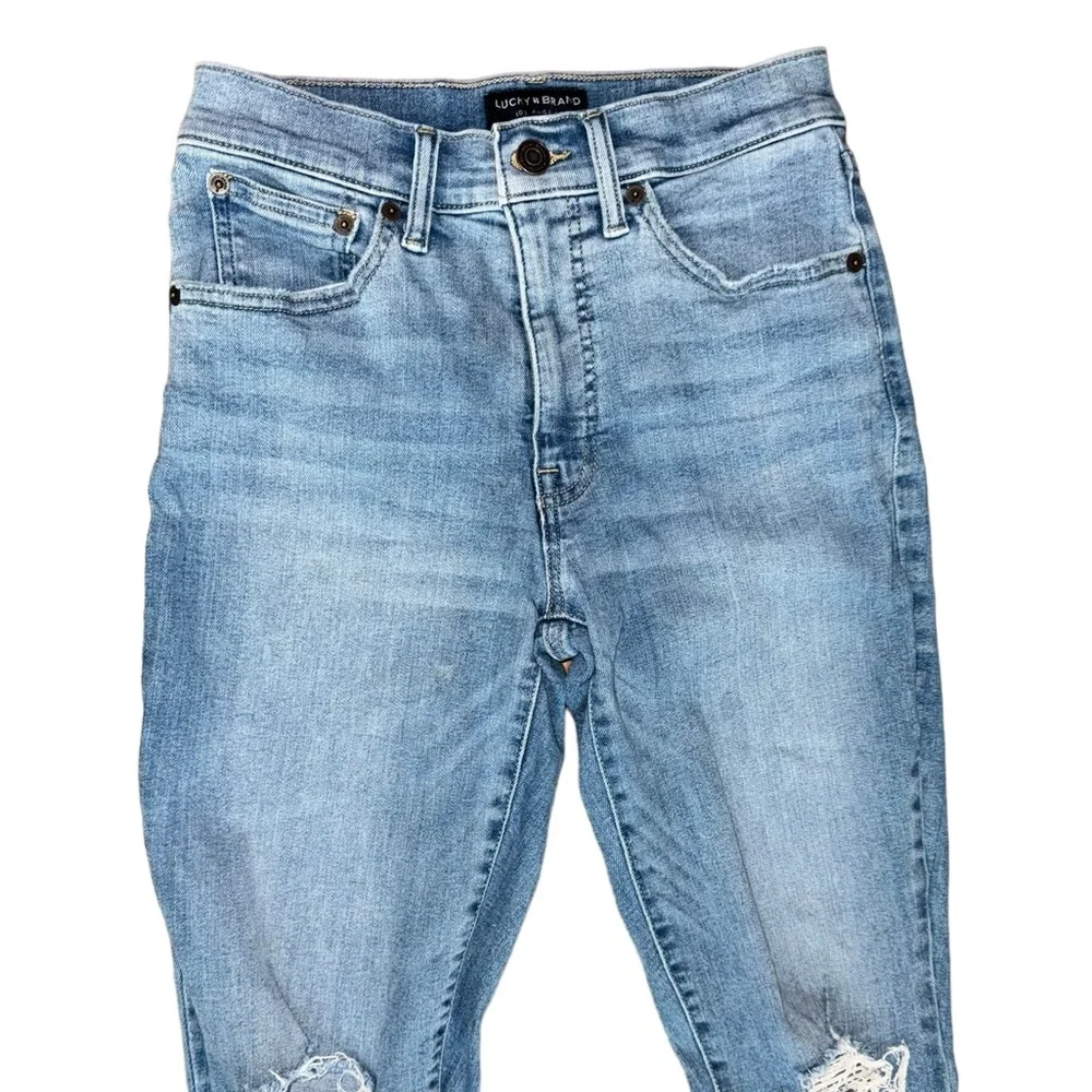 Lucky Brand High Rise Skinny Bridgette Ankle Jean Light Wash Women’s 4/27 - Picture 3 of 7
